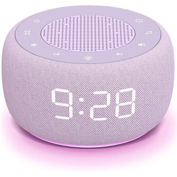 Sound Machine & Alarm Clock 2-in-1, 0-100% Clock Face Brightness, Bottom Colored - Picture 8 of 8